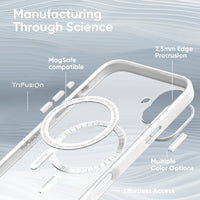 FLOLAB Surtect Tri-Fusion Magnetic for iPhone 16 Series Phone Case Surtect White Matte Translucent